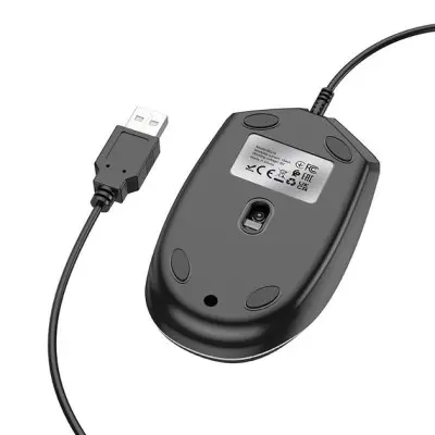 Проводная Мышь USB Borofone BG10 Black, Чёрный