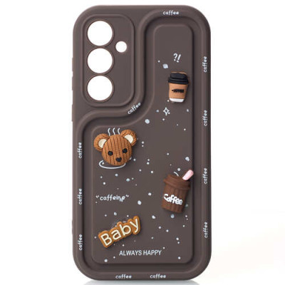 Чехол накладка Pretty Things Samsung A356 (A35 5G) Коричневая