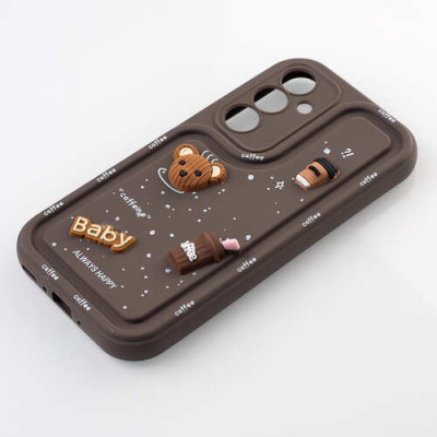 Чехол накладка Pretty Things Samsung A356 (A35 5G) Коричневая