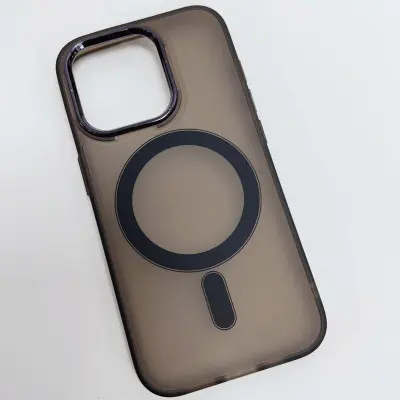 Чехол накладка Lily MagSafe iPhone 15 Pro Max Темно серая / Dark Grey
