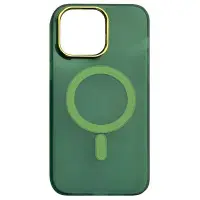 Чехол накладка Lily MagSafe iPhone 15 Pro Max Зеленая / Army Green