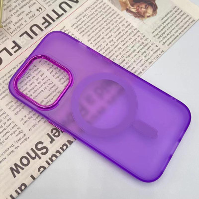 Чехол накладка Lily MagSafe iPhone 15 Pro Max Фиолетовая / Purple