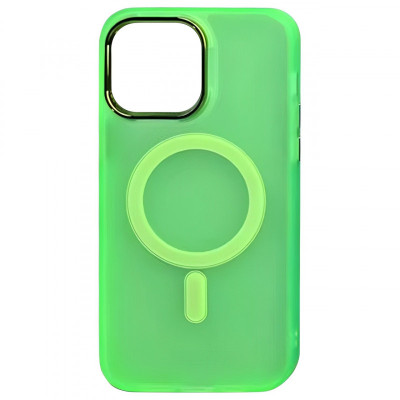 Чохол накладка Lily MagSafe iPhone 15 Pro Max Зелена /Neon Green