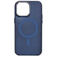 Чехол накладка Lily MagSafe iPhone 15 Pro Max Синяя/ Deep Navy