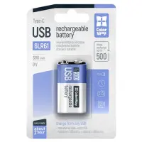 Батарейка ColorWay (Крона) USB-C 390 Мач 9V (LI-Polimer) 1 шт перезаряжаемая