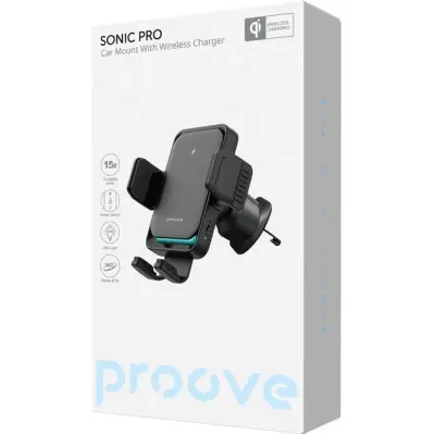 Автотримач Proove Sonic Pro 15W Black, Чорний Автотримач Proove Sonic Pro 15W Black, Чорний