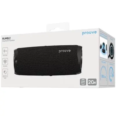 Колонка Bluetooth Proove Rumble 20W (APP) Black, Чорний Колонка Bluetooth Proove Rumble 20W (APP) Black, Чорний