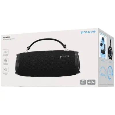 Колонка Bluetooth Proove Rumble 40W (APP) Black, Чорний Колонка Bluetooth Proove Rumble 40W (APP) Black, Чорний