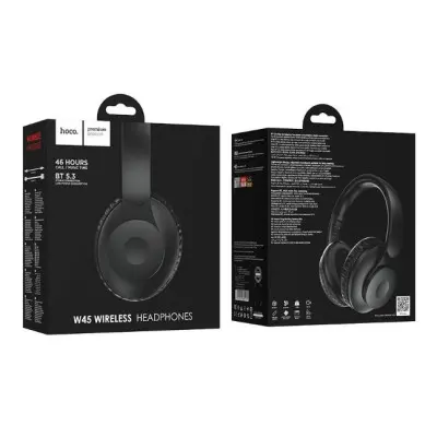 Беспроводные наушники Bluetooth Hoco W45 Enjoy Black, чорные Беспроводные наушники Bluetooth Hoco W45 Enjoy Black, чорные