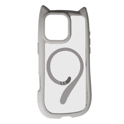 Чехол накладка Cat MagSafe iPhone 15 Pro Max Серая