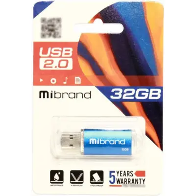 Флеш память USB 32Gb Mibrand Cougar USB 2.0 Синяя