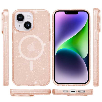 Чохол накладка Sparkle MagSafe iPhone 13/ iPhone 14 Золота