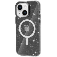 Чехол накладка Sparkle MagSafe iPhone 13/ iPhone 14 Черная