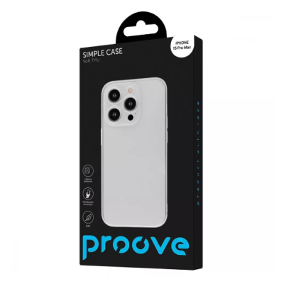 Чехол Накладка Proove Simple iPhone 15 Pro Max Прозрачная