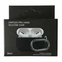 Чохол для навушників AirPods Pro Slim (+Карабін) Чорний
