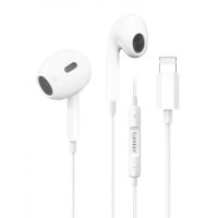 Провідні вакуумні навушники-гарнітура Usams SJ453 EP-41 Lightning In-ear Earphone White, білий