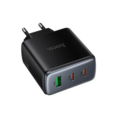 Мережевий зарядний пристрій Hoco CS63A PD65W 1USB-C+1USB-A Чорний