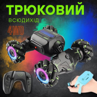 Машинка трюковая на радиоуправлении Stunt Twist Car JC02 Green, Зеленая