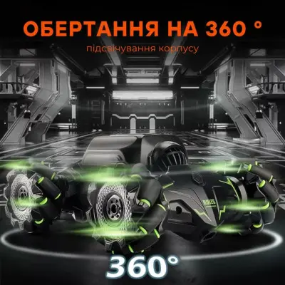 Машинка трюкова на радіокеруванні Stunt Twist Car JC02 Green, Зелена