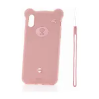 Чехол накладка Bear iPhone XS Max Розовая