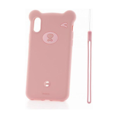Чохол накладка Bear iPhone XS Max Рожева