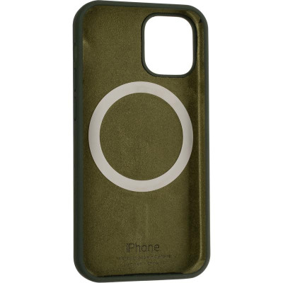 Чехол накладка HC Magsafe iPhone 12 Mini Зеленая (Dark Green)