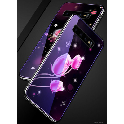 Накладка Glass Fantasy Samsung S10 (G973) Тюльпаны