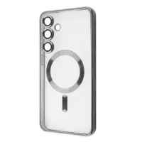 Чехол накладка Metal Matte MagSafe Samsung S24 FE (S721) Серебро