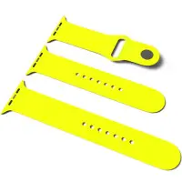 Ремешок Apple Watch 42мм Силикон 2ед.Желтый/Neon Yellow