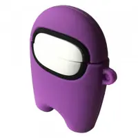 Чехол для AirPods 3D Among Us Фиолетовый