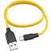 Кабель дата Hoco X21 USB Type A - Type-C 1м Чёрно-желтый
