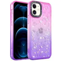 Чехол накладка Shiny-S iPhone X Розовая/Фиолетовая