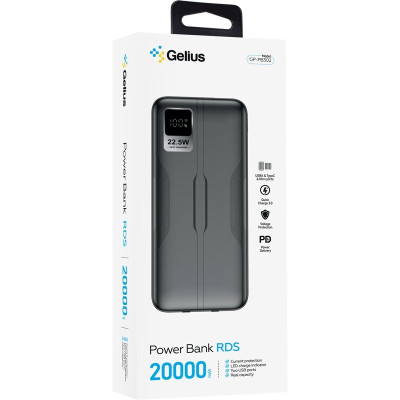 Універсальна мобільна батарея Повербанк Gelius RDS 22.5w GP-PB302 20000mAh Чорний