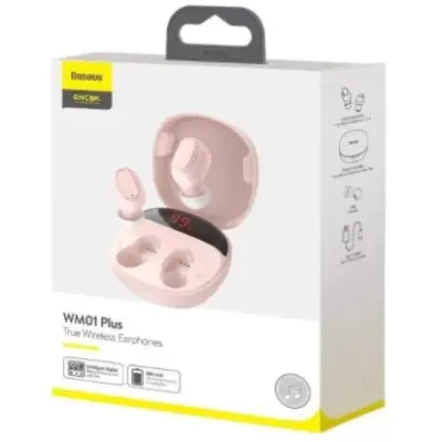 Беспроводные наушники Baseus Encok WM01 Pink, розовый Беспроводные наушники Baseus Encok WM01 Pink, розовый