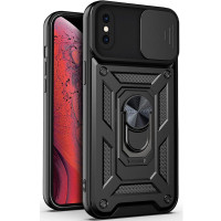 Чехол накладка Serge Ring Camshield IPhone X /XS Черная