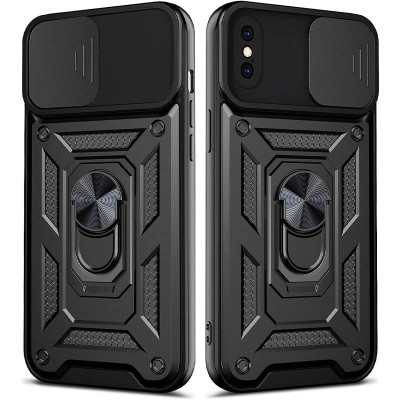 Чехол накладка Serge Ring Camshield IPhone X /XS Черная