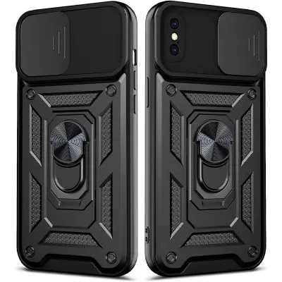 Чохол накладка Serge Ring Camshield IPhone XR Чорна