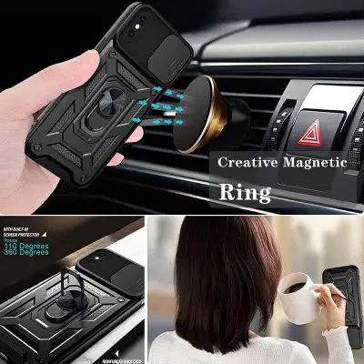Чохол накладка Serge Ring Camshield IPhone XR Чорна