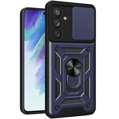 Чехол накладка Serge Ring Camshield Samsung A245 (A24) Синяя