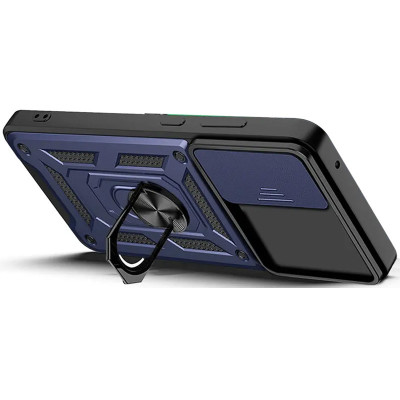Чехол накладка Serge Ring Camshield Samsung A245 (A24) Синяя