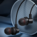 Провідні вакуумні навушники-гарнітура Type-C Metal Wired Earphone RM-560 Black, чорний