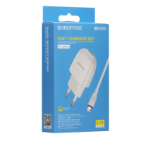 Мережевий зарядний пристрій Borofone BA49A Lightning Білий Мережевий зарядний пристрій Borofone BA49A Lightning Білий