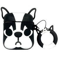 Чохол для AirPods 3D Бульдог (Чорно-білий) Чохол для AirPods 3D Бульдог (Чорно-білий)