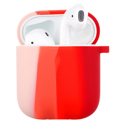 Чехол для наушников AirPods 1/2 Colorfull Розовый/Красный