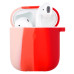 Чохол для AirPods 1/2 Colorfull Рожевий/Червоний