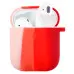 Чехол для наушников AirPods 1/2 Colorfull Розовый/Красный