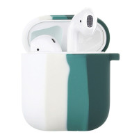 Чохол для AirPods 1/2 Colorfull Белый/Зеленый