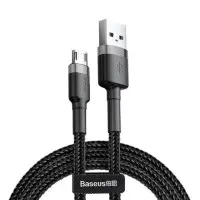 Кабель дата Baseus Cafule microUSB 1м Чёрно-серый