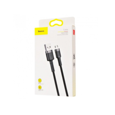 Кабель дата Baseus Cafule microUSB 1м Чёрно-серый