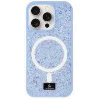 Чехол накладка Bling World Rock MagSafe iPhone 15 Pro Light Blue Голубая